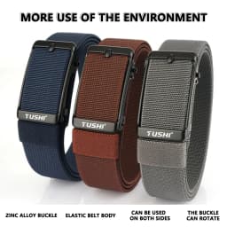 TUSHI Men's Belt Fashion Casual Elastic Belt Outdoor Sports Lady Tactical Belt Strap Climbing Belt With Pants Jeans Neutral Belt