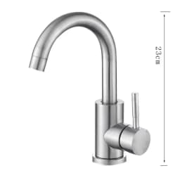 304 Stainless Steel Bathroom Basin Faucet Hot and Cold Wash Mixer Faucet 360 Rotating Sink Faucet Bathroom Single Handle Faucet