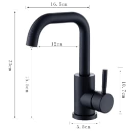 304 Stainless Steel Bathroom Basin Faucet Hot and Cold Wash Mixer Faucet 360 Rotating Sink Faucet Bathroom Single Handle Faucet