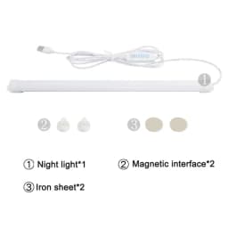 LED Light Under Cabinet Lights 5V2A USB Plug 3Colors Dimmable Magnetic LED Night Light Kitchen Bedroom Lighting 30/40/50cm Nigh