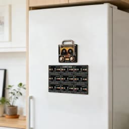 NFC Tape-Shaped Magnetic Music Fridge Magnet NFC-Activated Automatic Song Playback Acrylic Decorative Home Refrigerator Magnet