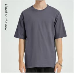 Oversize Men T Shirts 230 GSM Heavy Pure Cotton 2026 Brand New High Street Mens T-Shirt Casual Drop-Shoulder Man T-Shirt Hip Hop