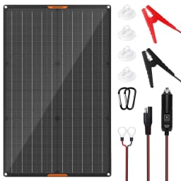 MHPOWOS Waterproof 30W 12V Solar Battery Charger & Maintainer 12 Volt Solar Panel Trickle Charging Kits for Car Boat Marine RV