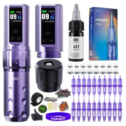 MAST Fold 2 Pro Wireless Tattoo Machine 7 Adjustable Strokes 2.4-4.2mm 2000mAh Battery for PMU Lining Shading Color Packing