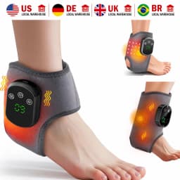 Heating Ankle Massage Belt Electric Hot Compress Vibration Massage Foot Ankle Guard Band Carpal Wrap Support Brace