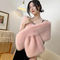 Imitation Fur Fox Fur Cheongsam Shawl Fur Collar Cape Stage Dinner Shawl Wedding Dress Party Scarf Women's Jacket