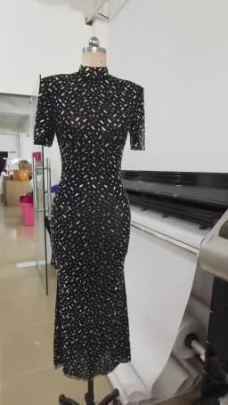 ZNS Fashion Prom Gown Black Short Sleeve Brithday Party Dresses Luxury 2025 Summer Skinny Hot Drilling Maxi Dress Women Clothes