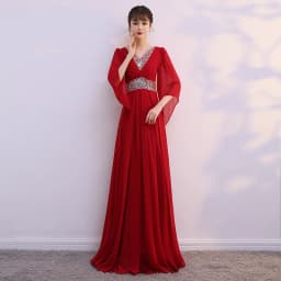 Elegant Red Song Performance Costume Women's Long Skirt New Style Chorus Performance Competition Director's Dress Student Cho...