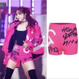 Kpop Female Group Performance Outfit Short Stage Slimming Set Rose Red Jazz Performance Costume New Arrival Spring 2025