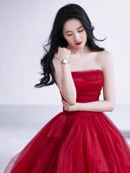 Elegant Red Wedding Dress Women's New Bride Hostess Bustier Evening Gown Korean Style Polyester Fiber mid Waist No Sleeve