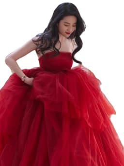 Elegant Red Wedding Dress Women's New Bride Hostess Bustier Evening Gown Korean Style Polyester Fiber mid Waist No Sleeve