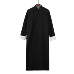 Men's Long Shirt Qing Dynasty Style Stand-up Collar Clothing Traditional Chinese Opera Performance Costume National Stage Wear