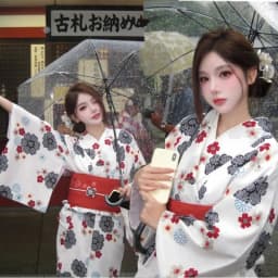 New Arrival Kimono Style Girl's Dress Firework Exterior Photography Portrait Selfie Studio Clothing Polyester Fabric