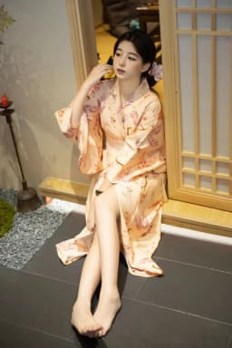 New Arrival Kimono Style Girl's Dress Firework Exterior Photography Portrait Selfie Studio Clothing Polyester Fabric