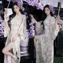 New Arrival Kimono Style Girl's Dress Firework Exterior Photography Portrait Selfie Studio Clothing Polyester Fabric