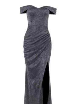 Blue Sexy Bustier Dress Adult Birthday Party Gown Evening Short Sleeve High Waist Slim Fit Polyester Long Dress for Daily Wear