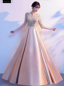 New Women's Long Skirt Performance Costume Red Song Competition Host Slimming Stage Performance Outfit Chorus Show Ensemble