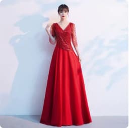Adult Women's Long Skirt Velvet Performance Costume Gold Red Stage Chorus Conducting Dress Summer New Style Sparkling Sequin