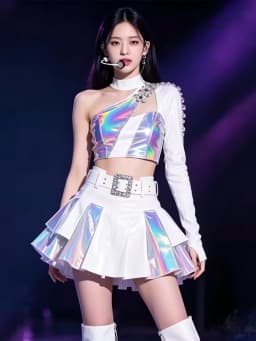White Kpop Female Group Dance Performance Costume Jazz Stage Bar Gogo Show Outfit Singing Uniform Chinese Manufacturer