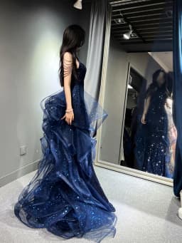 Elegant Evening Gown Neck Hanging Fish Tail Banquet Art Exam Student Day Adult Ceremony Slimming High Waist Zipper Style