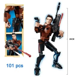 452pcs Star War Anime Figure Battle With Lightsabers Model Dolls Mandalorian Assembling Handmade Ornaments Decor Boy Toy Gift