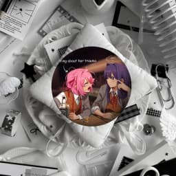 Anime D-Doki Doki Literature Club! Brooches Stylish Ornament Pins Exquisite Round Badge Bag Accessories Jewelry Gifts