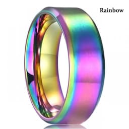 Fashion Men’s Silver Color Black Stainless Steel Ring Groove Multi-Faceted Ring For Men Women Engagement Ring Anniversary Gifts