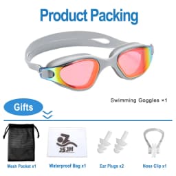 Unisex Adult Swimming Goggles – Anti-Fog Swim Glasses for Men & Women – Adjustable Silicone Waterproof Professional Swim Eyewear