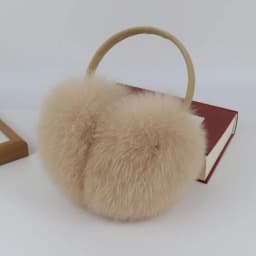 New Winter Real Fox Fur Earmuffs for Women Natural Fox Fur Scarves Dual Use Genuine Warmer Plush EarMuff Outdoor Solid Fur Scarf