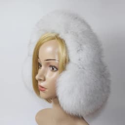 Real Fox Fur Earmuffs For Winter Women Warm Natural Raccoon Fur Earmuffs Girls Ear Warmer Genuine Fur Scarves Plush Ear Muff