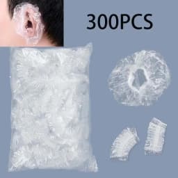 300Pcs Waterproof Earmuffs Disposable Earmuff Transparent Elastic Shower Hair Dye Protection Tool Shield Waterproof Earpack