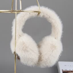 Winter Outdoor Hot Sale Fake Mink Fur Earmuffs Luxury Women Keep Warm Fake Mink Fur Earmuff Girl Winter Ear Protection