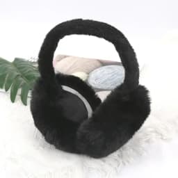 White Cute Girl Soft Earmuffs Women Ear Keep Warmer Plush Solid Color Winter Adjustable Foldable Ear Protection Muffs Earflap