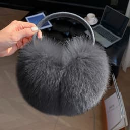 New Winter Real Fox Fur Earmuffs for Women Natural Fox Fur Scarves Dual Use Genuine Warmer Plush EarMuff Outdoor Solid Fur Scarf