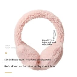 Y2K Star Fluffy Earmuffs Earplugs Cold Protection Women Ear Cover Keep Warm Solid Color Plush Earmuffs Cycling Accessories