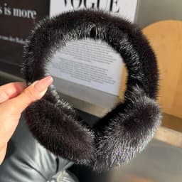 Winter Outdoor Hot Sale Mink Fur Earmuffs Luxury Women Keep Warm 100% Real Natural Mink Fur Earmuff Girl Winter Ear Protection