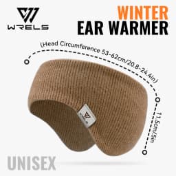 WRELS Fleece Ear Warmer Muffs Headband Ear Muffs Yoga Warm Stretchy Thermal Ear Muffs Men Women Cold Weather Windproof Earmuffs