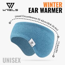 WRELS Fleece Ear Warmer Muffs Headband Ear Muffs Yoga Warm Stretchy Thermal Ear Muffs Men Women Cold Weather Windproof Earmuffs