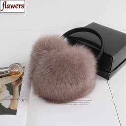 New 100% Natural Fox Fur Earlaps Fashion Women Fluffy Real Fox Fur Earmuffs Winter Lady Big Pompoms Fox Fur Plush Ear Muff
