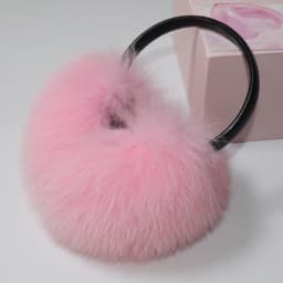New 100% Natural Fox Fur Earlaps Fashion Women Fluffy Real Fox Fur Earmuffs Winter Lady Big Pompoms Fox Fur Plush Ear Muff