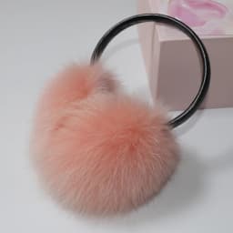 New 100% Natural Fox Fur Earlaps Fashion Women Fluffy Real Fox Fur Earmuffs Winter Lady Big Pompoms Fox Fur Plush Ear Muff