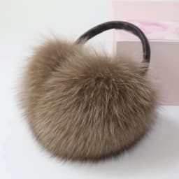New 100% Natural Fox Fur Earlaps Fashion Women Fluffy Real Fox Fur Earmuffs Winter Lady Big Pompoms Fox Fur Plush Ear Muff