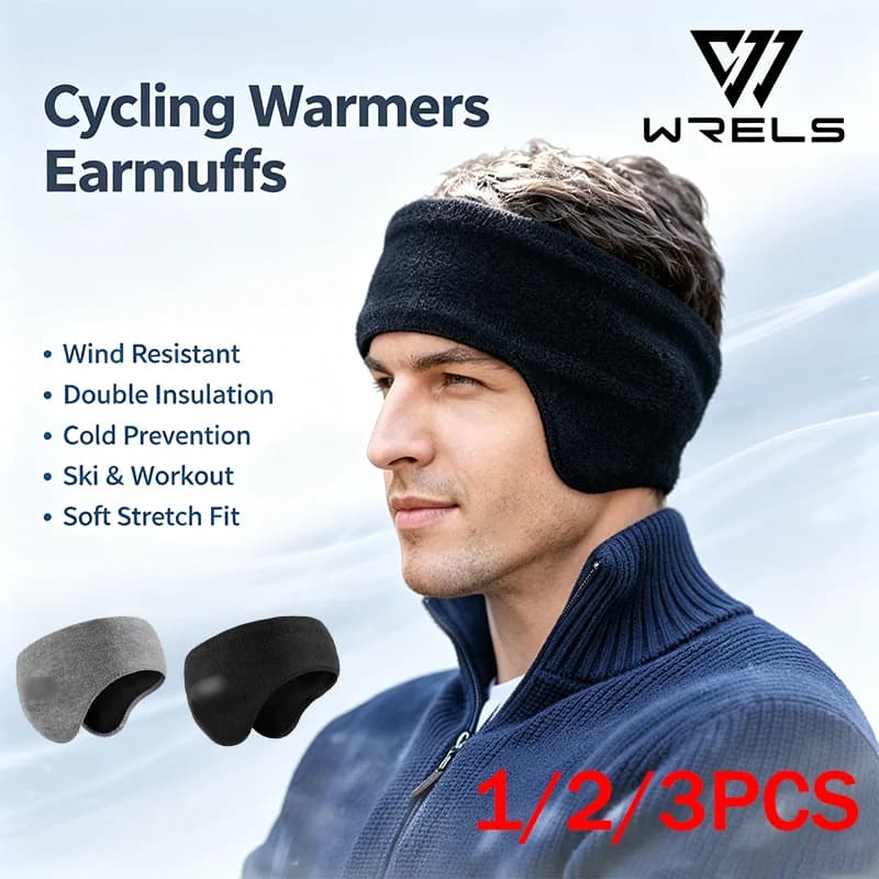 1/2/3PCS Cycling Warmers Earmuffs Wind Resistant Double Insulation Workout Earmuffs Prevent Cold Ski Ear Warmers Headband
