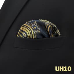 Mens Navy Blue Pocket Square Handkerchief Dark Royal Blue Paisley Floral Suit Pocket Towel Hanky Business Wedding Accessories