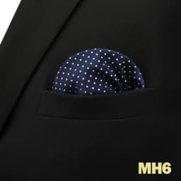 Mens Navy Blue Pocket Square Handkerchief Dark Royal Blue Paisley Floral Suit Pocket Towel Hanky Business Wedding Accessories