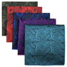 5 Pieces Classic Mens Pocket Square Set Handkerchief Assorted Suit Hanky Multi Designs Business Wedding Formal Gift Dropshipping