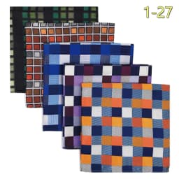 5 Pack Set Mens Pocket Square Handkerchief Multiple Designs Paisley Floral Solid Color Suit Towel Hanky Gentlemen Party Prom