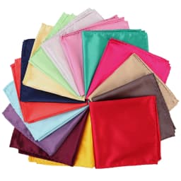 Tailor Smith 30x30cm Solid Colors Hankerchief Pocket Squares 31Colors Luxury Mens Silk Touch Soft Hankies Chest Towel