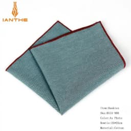 Brand New Men's Hankerchief Scarves Vintage Like Linen Hankies Men's Suits Pocket Square Handkerchiefs Solid Color 23*23cm