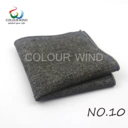 British Style Men's Wool 24*24CM Striped Cotton Handkerchief Vintage Hankies Pocket Square Set Neckwear Suit Accessories Pañuelo